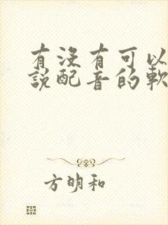 有没有可以给小说配音的软件