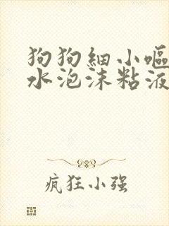 狗狗细小呕吐黄水泡沫粘液