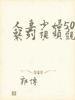 人妻少妇500系列视频观看