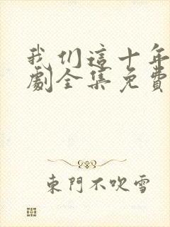 我们这十年电视剧全集免费观看完整版