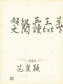 超级兵王叶谦全文阅读txt下载封面