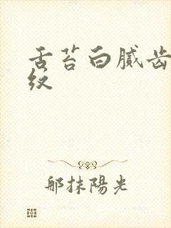 舌苔白腻齿痕裂纹