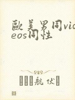 欧美男同videos同性封面