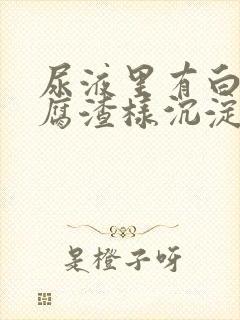 尿液里有白色豆腐渣样沉淀物