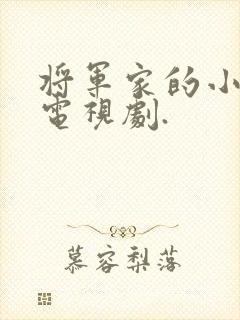 将军家的小娘子电视剧.