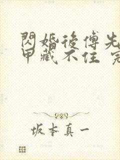 闪婚后傅先生马甲藏不住 完结版