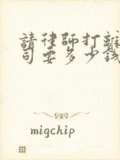 请律师打离婚官司要多少钱?