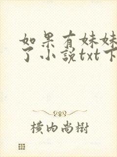 如果有妹妹就好了小说txt下载