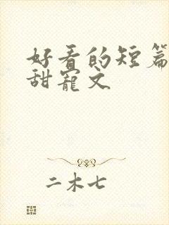 好看的短篇言情甜宠文