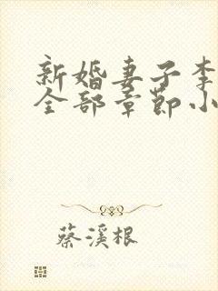 新婚妻子李芷珊全部章节小说