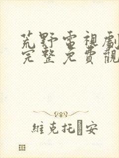 荒野电视剧在线完整免费观看高清