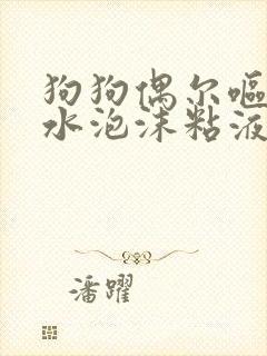 狗狗偶尔呕吐黄水泡沫粘液