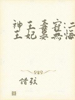神王毒宠:二嫁王妃晏无悔凤九霄