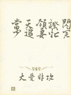 当天领证闪婚陆少追妻忙完整版