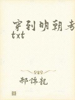 穿到明朝考科举txt