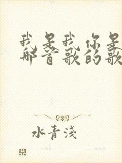 我是我你是你是哪首歌的歌词