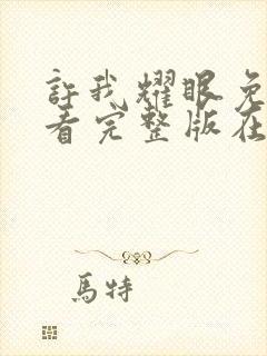 许我耀眼免费观看完整版在线全集