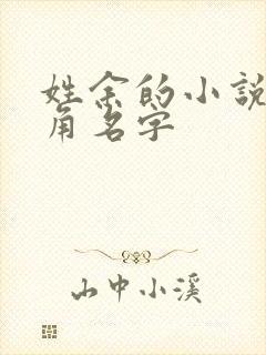 姓余的小说女主角名字封面