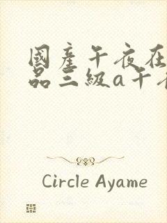 国产午夜在线精品三级a午夜电影