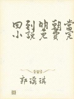 回到明朝当王爷小说免费完整版txt