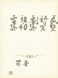 电视剧于成龙全集40集完整版免费观看