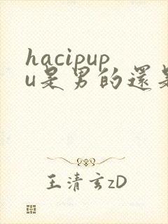 hacipupu是男的还是女的