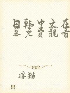 日韩中文在线字幕免费观看