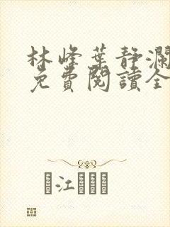 林峰叶静澜小说免费阅读全文无弹窗封面