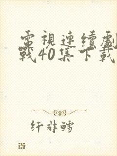 电视连续剧地道战40集下载