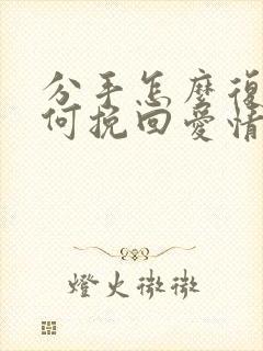 分手怎么复合如何挽回爱情封面