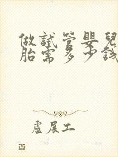 做试管婴儿双胞胎需多少钱