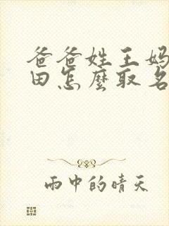 爸爸姓王妈妈姓田怎么取名