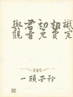 与君初相识在线观看免费完整版