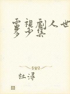 电视剧人世间有多少集