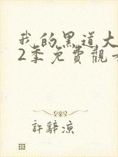 我的黑道大佬第2季免费观看