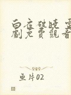 白夜破晓 电视剧免费观看全集高清