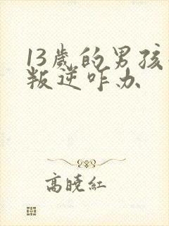 13岁的男孩子叛逆咋办