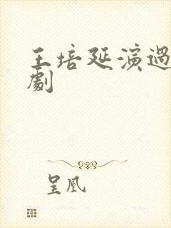 王培延演过什么剧封面