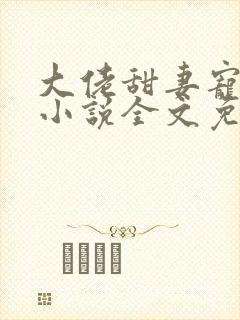 大佬甜妻宠上天小说全文免费阅读