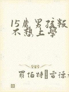 15岁男孩叛逆不想上学