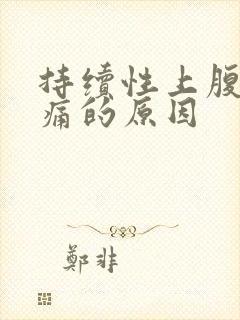 持续性上腹部疼痛的原因