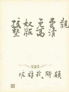 孩奴免费观看完整版高清