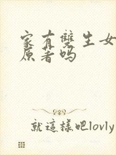 家有双生女友有原著吗封面