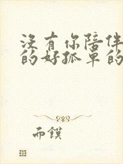 没有你陪伴我真的好孤单的歌词