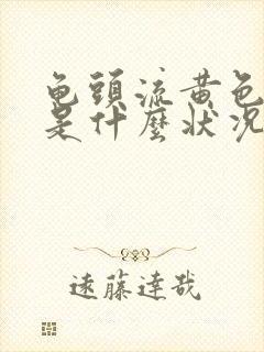 龟头流黄色液体是什么状况