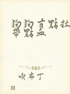 狗狗有点拉稀还带点血
