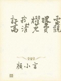 许我耀眼电视剧高清免费观看封面