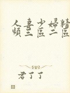 人妻少妇精品视频三区二区