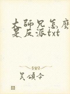 大师兄怎么可能是反派txt封面