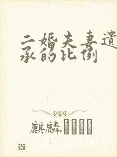 二婚夫妻遗产继承的比例